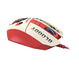 Мышь игровая A4Tech Bloody W63 Max Proxy Boom, красно/белый