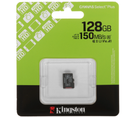 Карта памяти MicroSDXC UHS-I Card 128Gb Kingston Canvas Select Plus Class 10 SDCS3/128GBSP