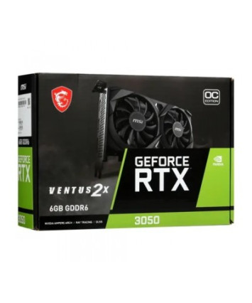 Видеокарта nVidia PCI-E 4.0 6Gb GeForce RTX 3050 MSI VENTUS 2X E 6G OC