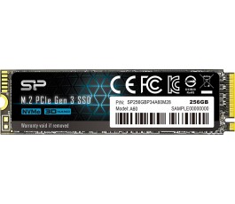 Накопитель SSD M.2 NVMe 256Gb Silicon Power M-Series SP256GBP34A60M28