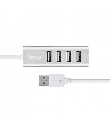 USB-концентратор Hoco HB1 4port, серебристый