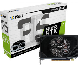 Видеокарта PCI-E 4.0 6Gb GeForce RTX 3050 Palit STORMX V1 (NE63050018JE-1072F)