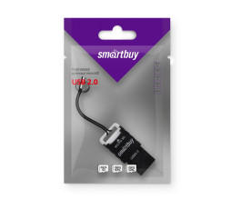 Картридер внешний Smartbuy 707 , USB 2.0 - MicroSD, черный