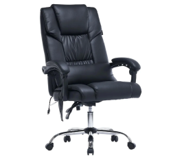 Кресло офисное Cactus с вибромассажем CS-CHR-OC02M-BK черный