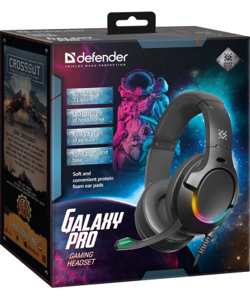 Гарнитура игровая Defender Galaxy Pro 7.1, RGB