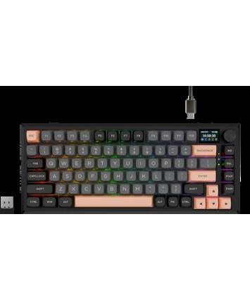 Клавиатура беспроводная механическая Redragon Eclipse Pro RU, RGB, BT+2.4G, LCD дисплей, мет, черный
