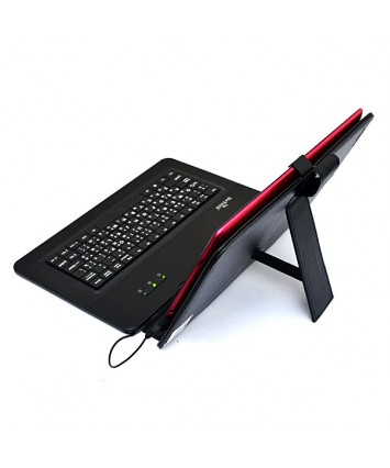 Чехол + клавиатура универсальный для планшета 10,1" Black DeTech DTK-0110MUB