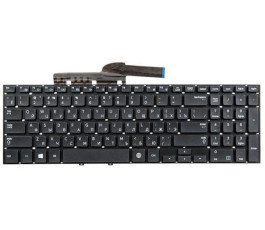 Клавиатура для ноутбука Samsung NP270E5E, NP300E5V, NP355V5C, NP355V5X, NP550P5C, черная без рамки