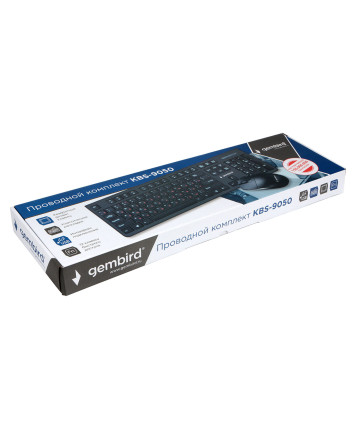 Проводной набор клавиатура + мышь Gembird KBS-9050