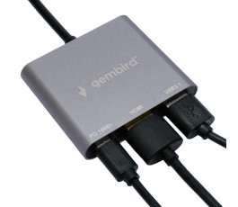 USB-концентратор Gembird UHB-D2 (USB 3.1, Type-C PD100W, HDMI) Type-C