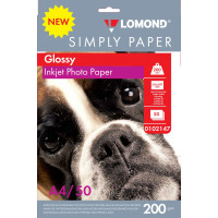 Фотобумага Lomond А4 Глянцевая (0102147) 200g/m  50 л