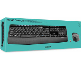 Беспроводной набор клавиатура + мышь Logitech Wireless MK345 Combo, черный (920-008534)