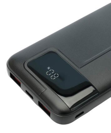 Портативный аккумулятор Gembird GPB-10Q, 10000мАч, QC/PD, дисплей, черный