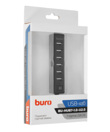 USB-концентратор Buro BU-HUB7-1.0-U2.0 (7 портов USB 2.0)