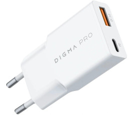 Универсальное СЗУ Digma Pro DPW2A 20W 3A (USB-C), белая