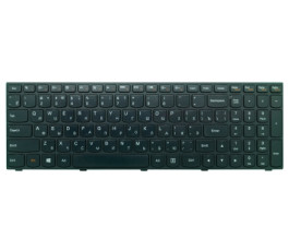 Клавиатура для ноутбука Lenovo IdeaPad G50-70 G50-30 черная с черной рамкой <11338>