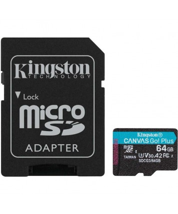 Карта памяти MicroSDXC 64Gb Kingston Canvas Go Plus 170R A2 U3 V30 (с адаптером)
