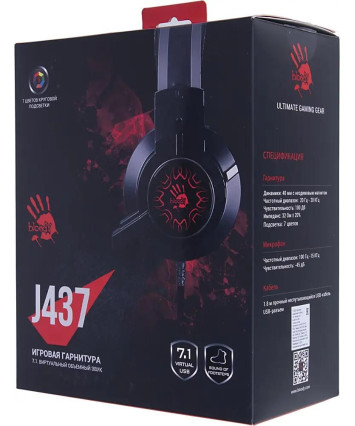 Гарнитура A4Tech Bloody J437 Black