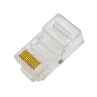 Коннектор RIPO RJ-45 (8P8C) универсальная кат.5e, покрытие 3мкд сквозной (50 шт.) 003-400035/50