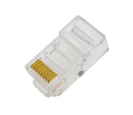 Коннектор RIPO RJ-45 (8P8C) универсальная кат.5e, покрытие 3мкд сквозной (50 шт.) 003-400035/50