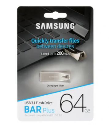 Флеш накопитель 64GB USB 3.1 Gen1 SAMSUNG Bar Plus (MUF-64BE3)