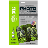 Фотобумага Cactus А4 Глянцевая 130г/м2 100л, самоклеющаяся (CS-GSA4130100)