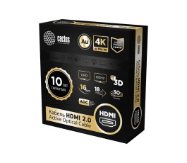 Активный оптический кабель HDMI Cactus 30м, v2, AOC, черный, CS-HDMI-AOC-2-30
