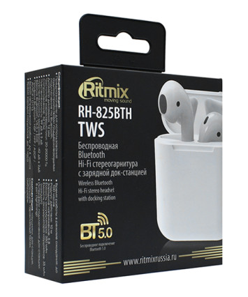 TWS Гарнитура Ritmix RH-825BTH, белый