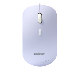Мышь проводная беззвучная с подсветкой Smartbuy 288, USB, сиреневый
