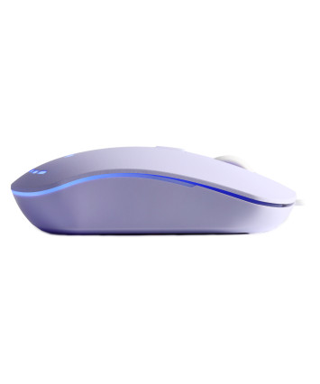 Мышь проводная беззвучная с подсветкой Smartbuy 288, USB, сиреневый