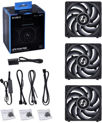 Комплект вентиляторов для корпуса (3шт.) LIAN LI UNI FAN P28 Black