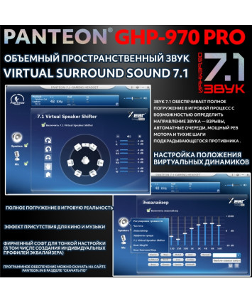 Гарнитура игровая Panteon GHP-970 PRO Черная