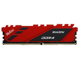 Модуль памяти DDR4 8Gb PC28800 3600Mhz Netac Shadow NTSDD4P36SP-08R Red, с радиатором