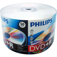 Оптический диск DVD-R Philips 4.7 Gb, 16х, Bulk (50шт)