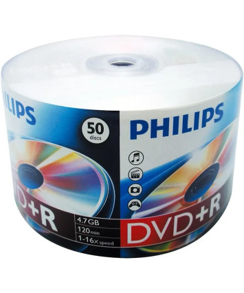 Оптический диск DVD-R Philips 4.7 Gb, 16х, Bulk (50шт)