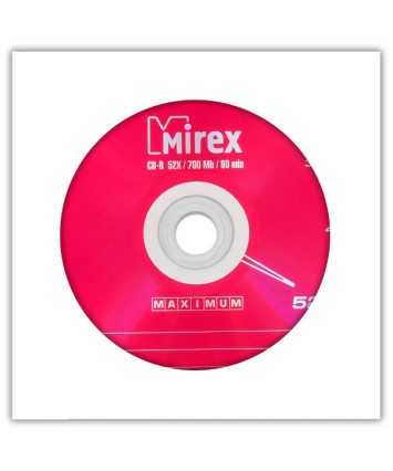 Оптический диск CD-R Mirex 700 Mb, 52х, Maximum, Бум. конверт