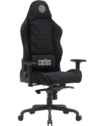Кресло игровое Cactus CS-CHR-MC04-BBK черный сетка/ткань с подголов. крестов. сталь