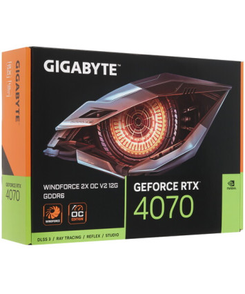 Видеокарта PCI-E 4.0 12Gb GeForce RTX 4070 GIGABYTE WINDFORCE 2X OC V2 (GV-N4070WF2OCV2-12GD)