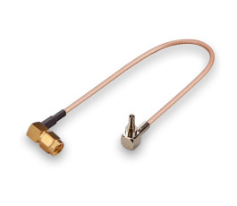 Пигтейл CRC9(male) - SMA(male) угловой, 25см