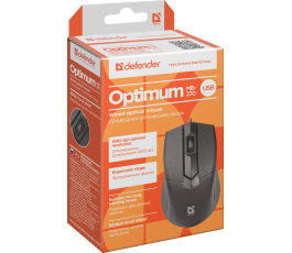 Мышь проводная Defender Optimum MB-270 USB