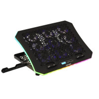 Охлаждающая подставка для ноутбука PANTEON CP-199L RGB Black 9"-18", USB, 9 вентиляторов