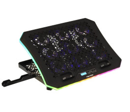 Охлаждающая подставка для ноутбука PANTEON CP-199L RGB Black 9"-18", USB, 9 вентиляторов