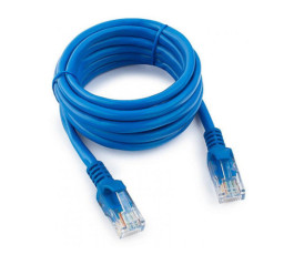 Патчкорд UTP Cablexpert PP12-2M/B кат.5e, 2м, литой, многожильный (синий)