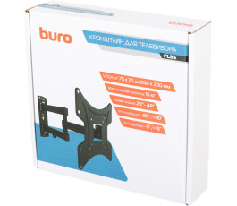 Кронштейн для телевизора Buro FL3S, 20-48", настенный, поворотно-выдвижной и наклонный, черный