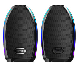 Акустика 2.0 PANTEON PBS-180,USB, Bluetooth, RGB, черный