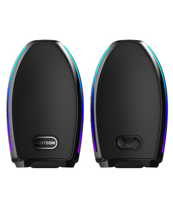 Акустика 2.0 PANTEON PBS-180,USB, Bluetooth, RGB, черный