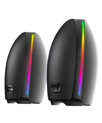 Акустика 2.0 PANTEON PBS-180,USB, Bluetooth, RGB, черный