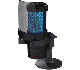Игровой стрим микрофон Defender Impulse GMC 400 USB, RGB, провод 2 м.
