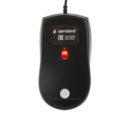 Мышь проводная Gembird MOP-110, черный, USB