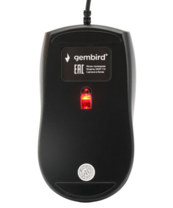 Мышь проводная Gembird MOP-110, черный, USB